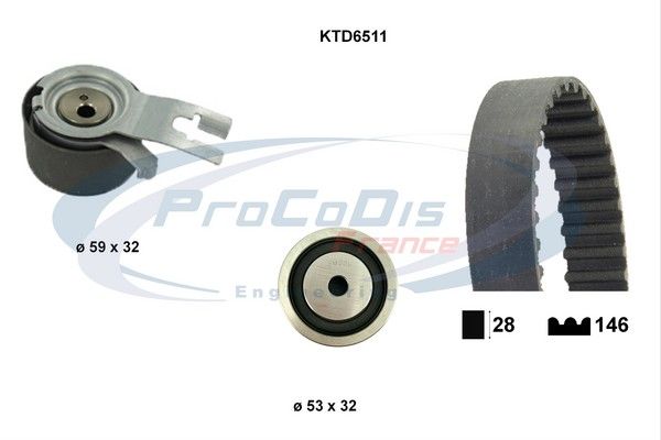 PROCODIS FRANCE Комплект ремня ГРМ KTD6511